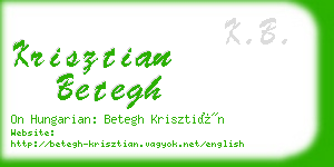 krisztian betegh business card